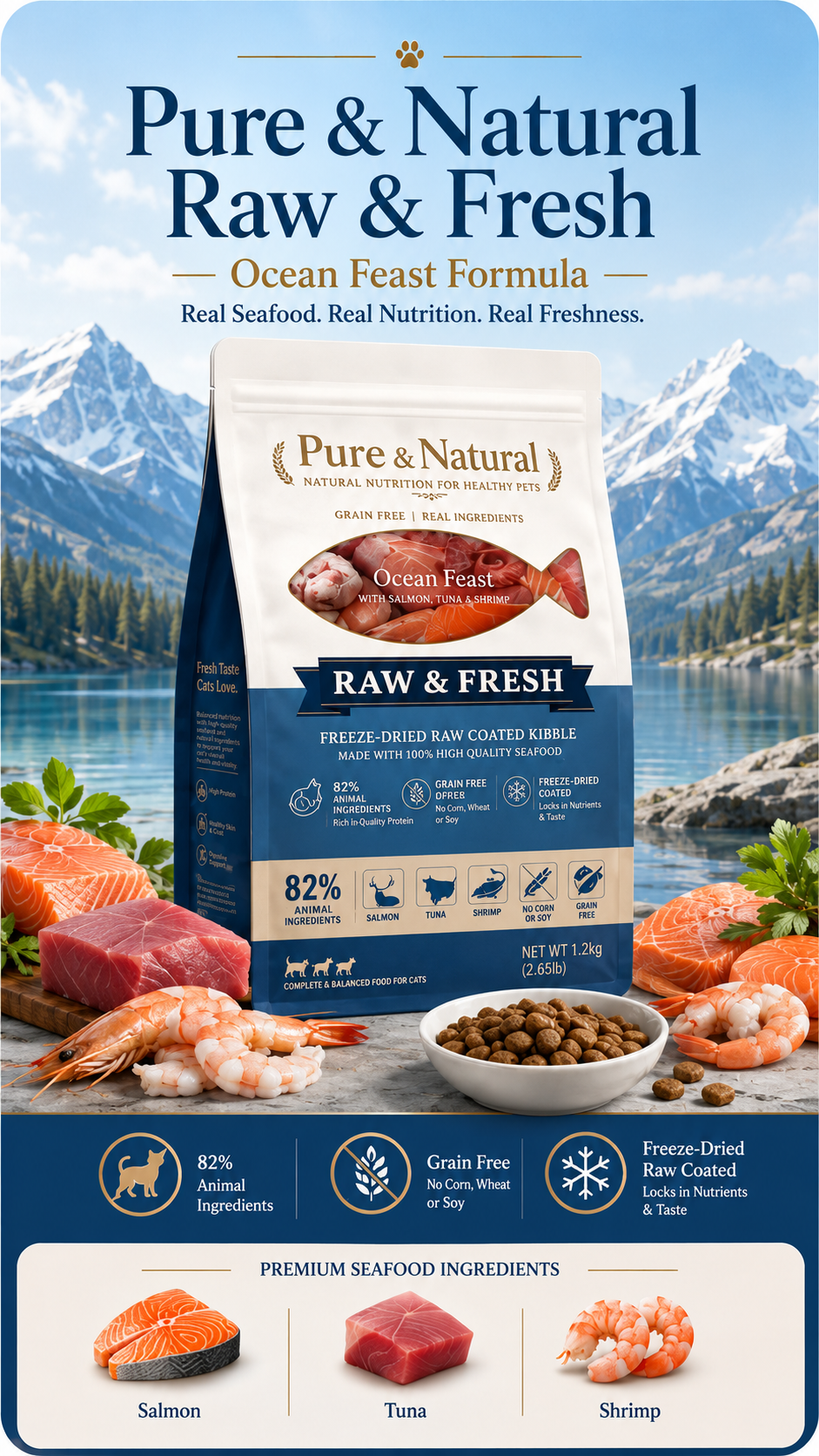 Pure & Natural 原料与鲜食展示详情页