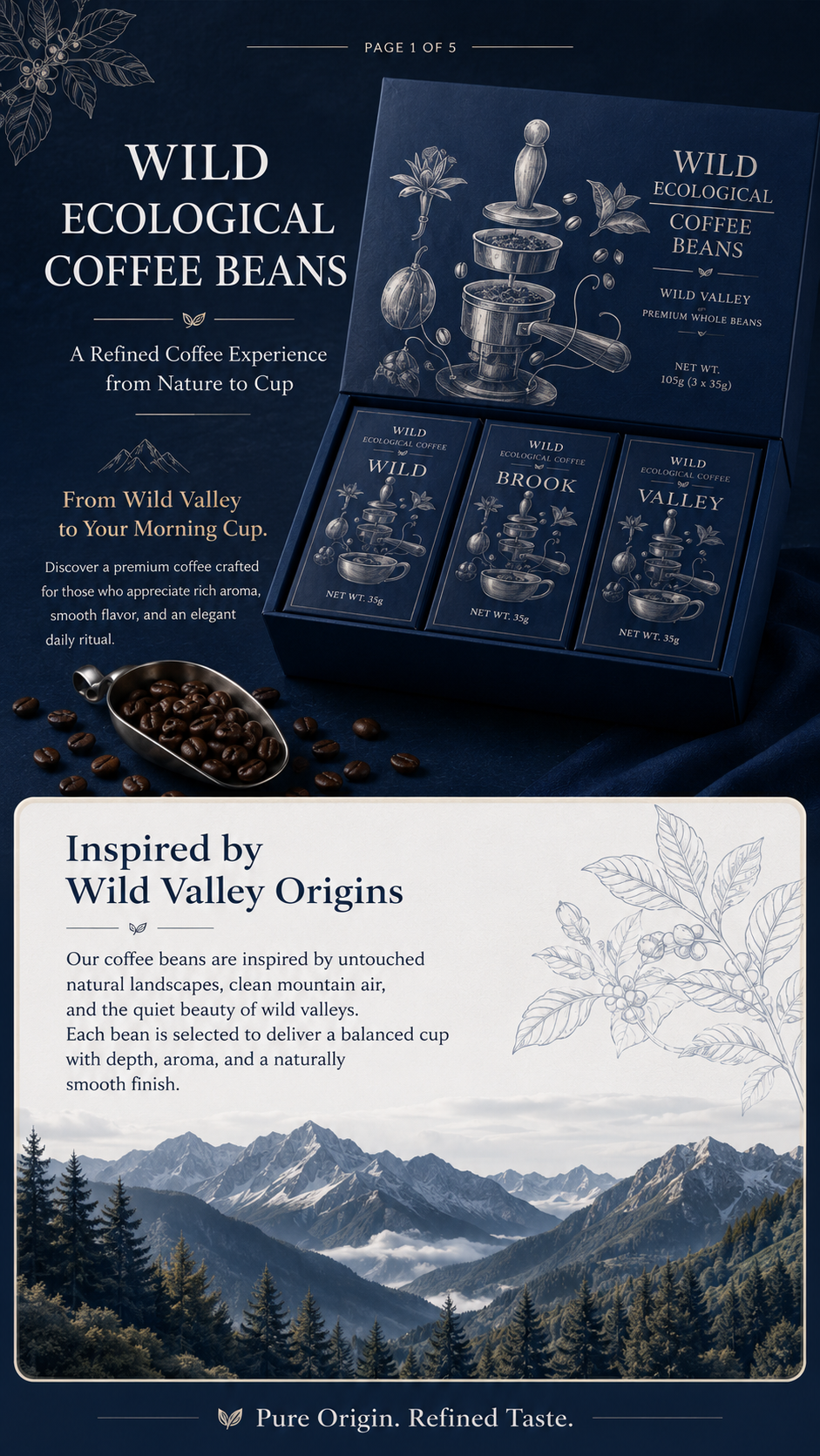 Wild Ecological Coffee Beans 主视觉详情页
