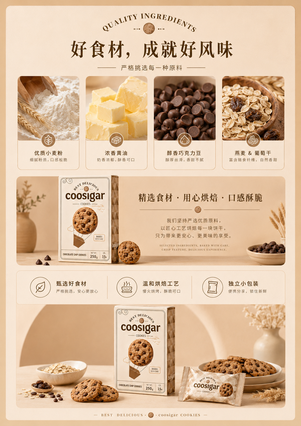 曲奇饼干 食材卖点详情页